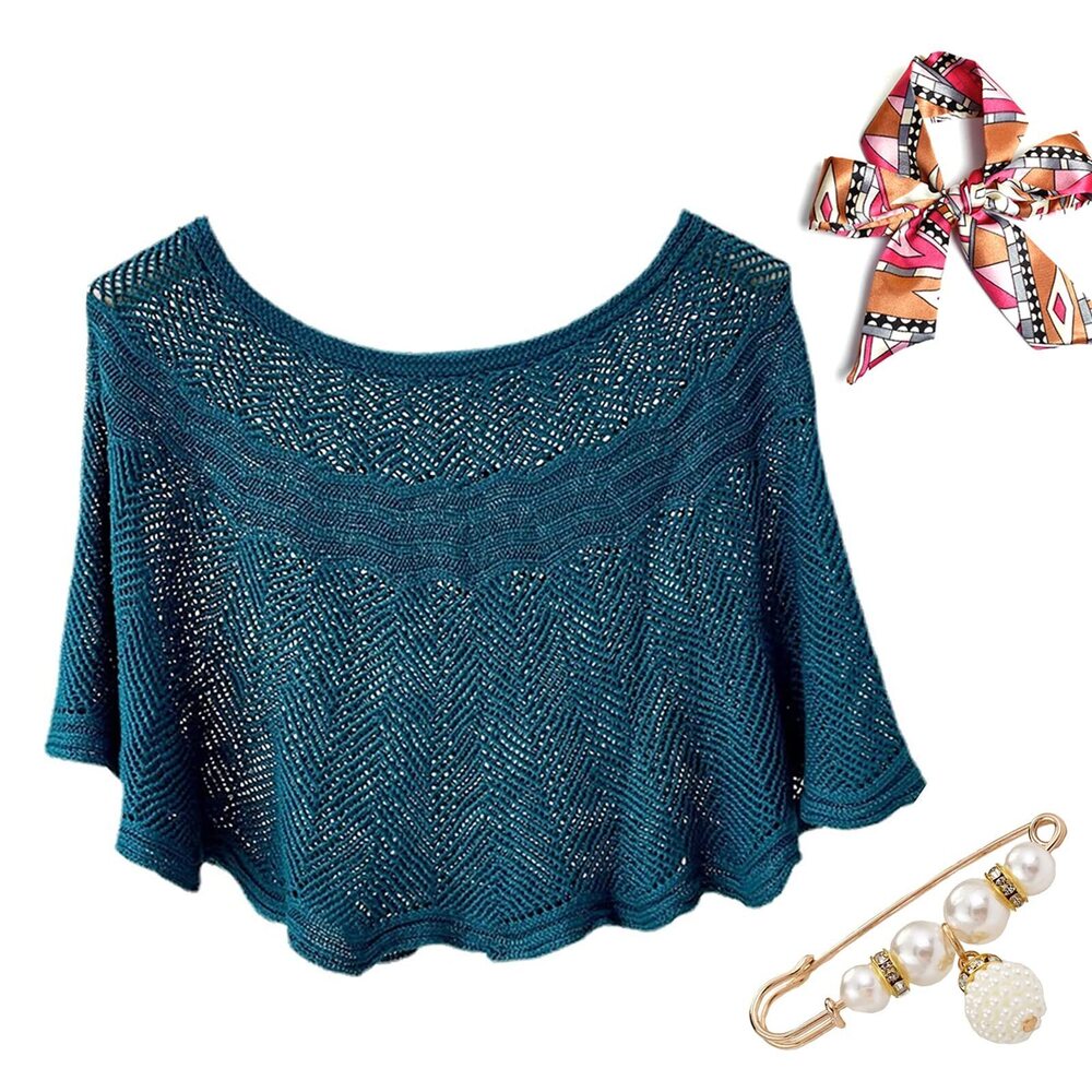 8111 Knitted Sun-Proof Shawl, Ice Silk Shawl For Women, Summer Hollow-Out